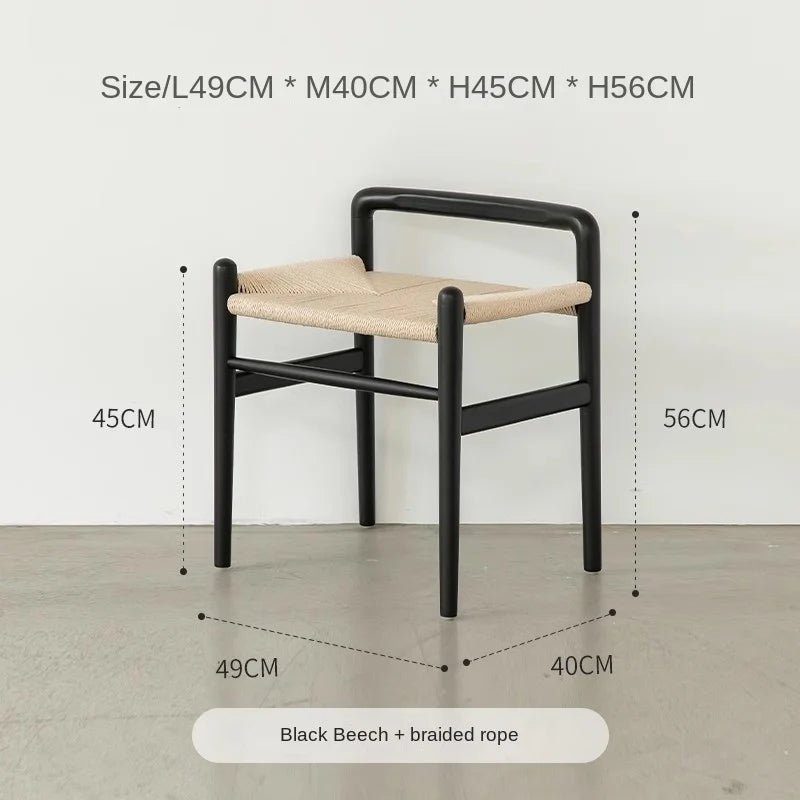 Simple Wood Vanity Stool