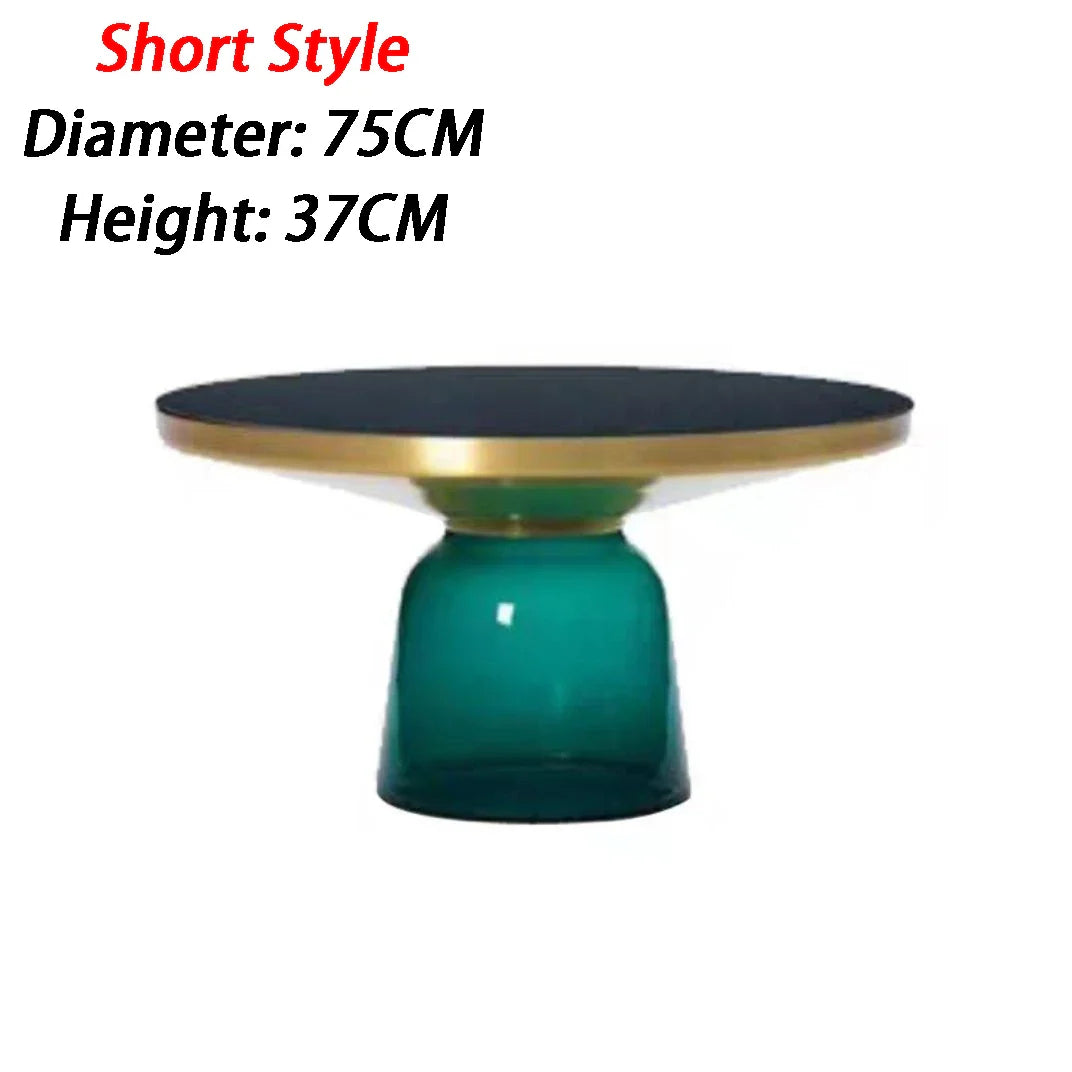 Transparent Glass Round Side Table
