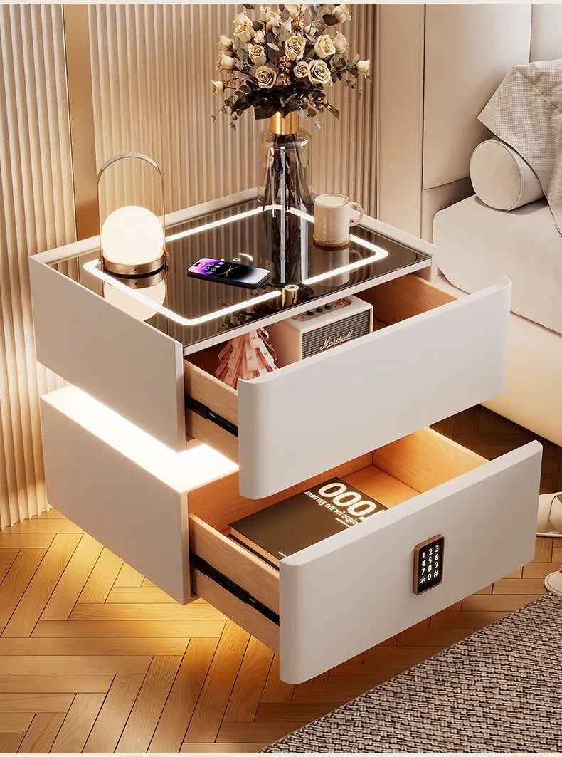Smart Nightstand with Sensor Light