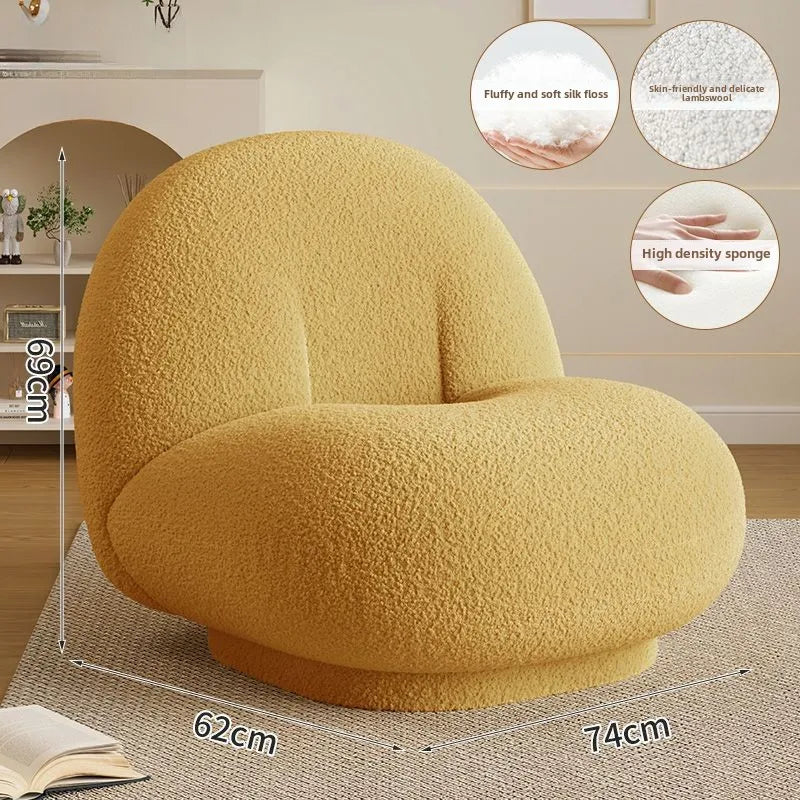 Lazy Lamb Fleece Fabric Chair