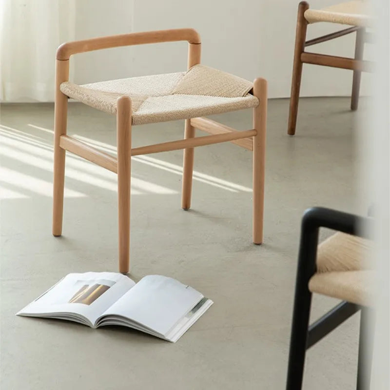 Simple Wood Vanity Stool