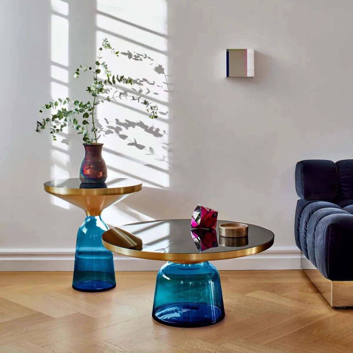 Transparent Glass Round Side Table