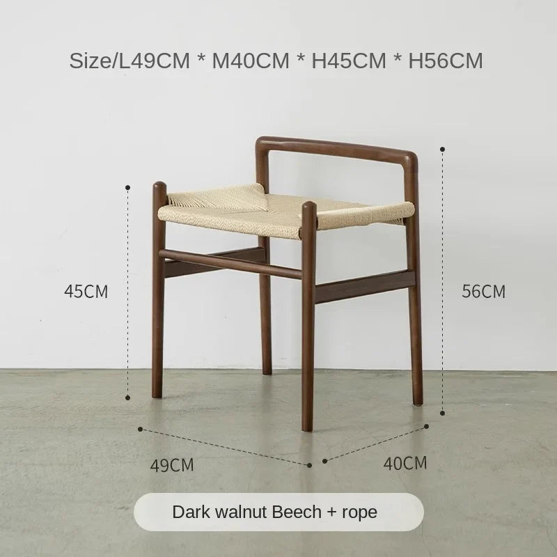 Simple Wood Vanity Stool