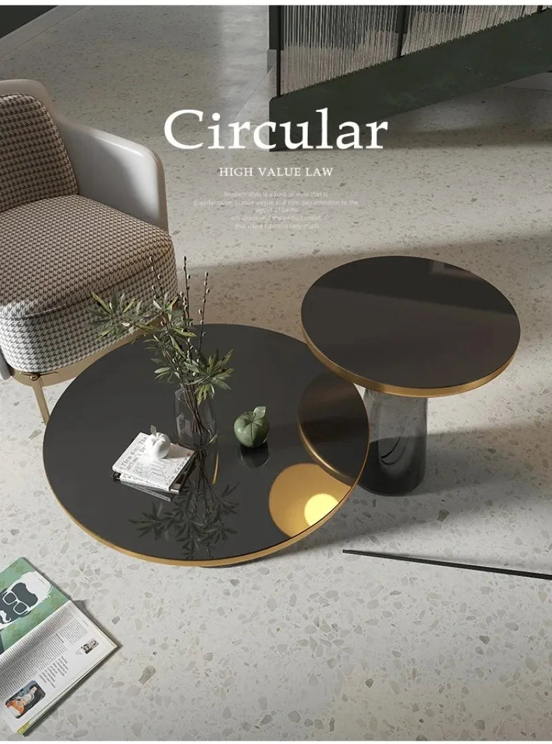 Transparent Glass Round Side Table