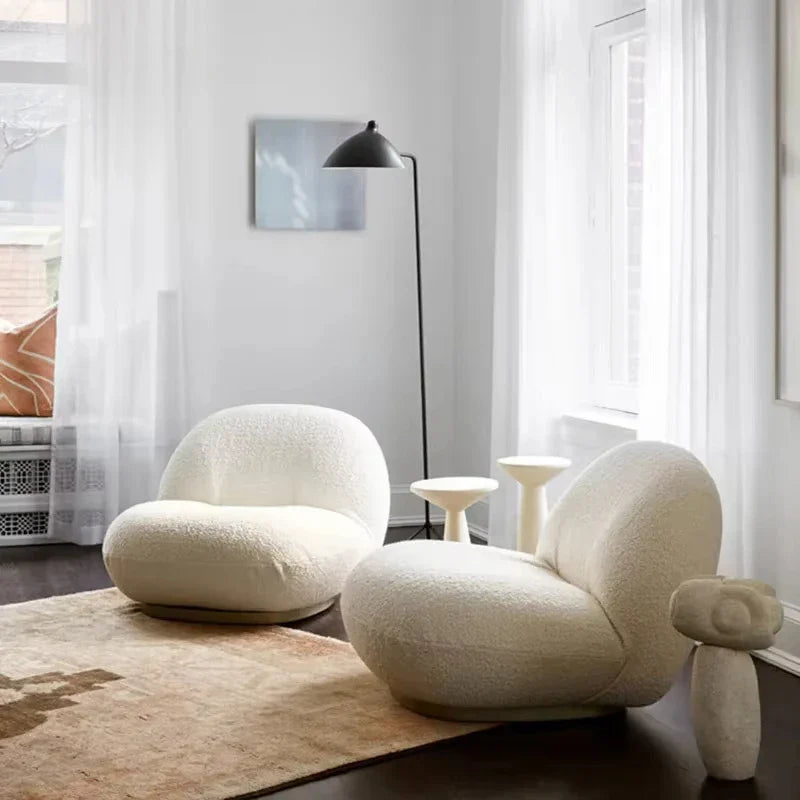 Lazy Lamb Fleece Fabric Chair