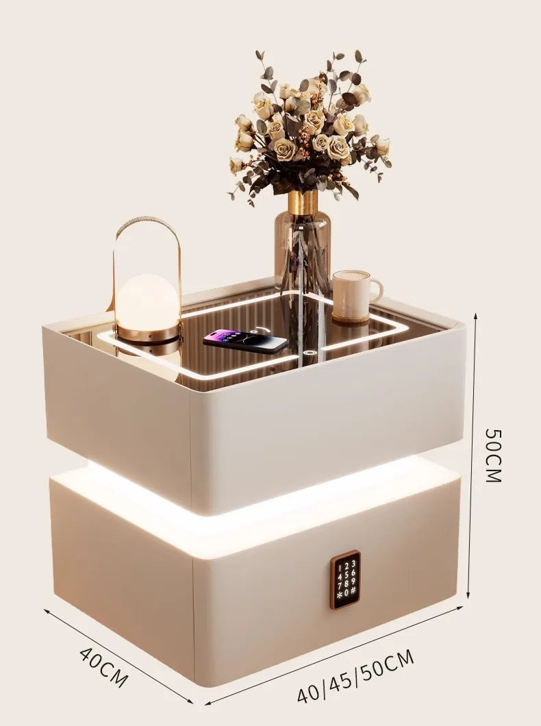 Smart Nightstand with Sensor Light