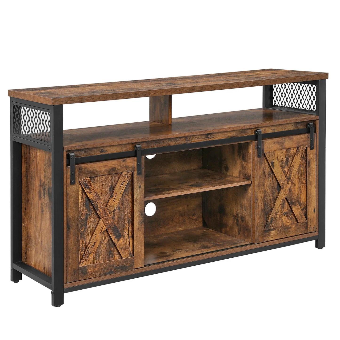 TV Cabinet with Sliding Barn Doors