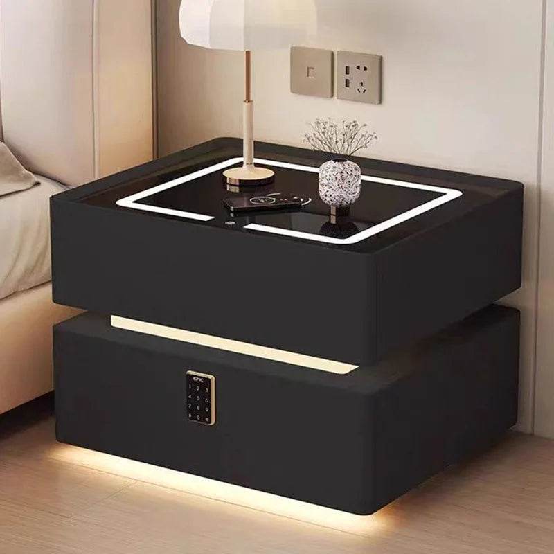 Smart Nightstand with Sensor Light