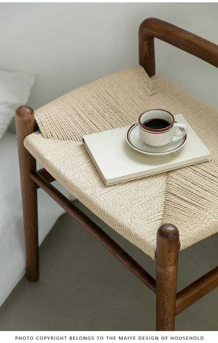 Simple Wood Vanity Stool
