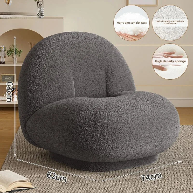 Lazy Lamb Fleece Fabric Chair
