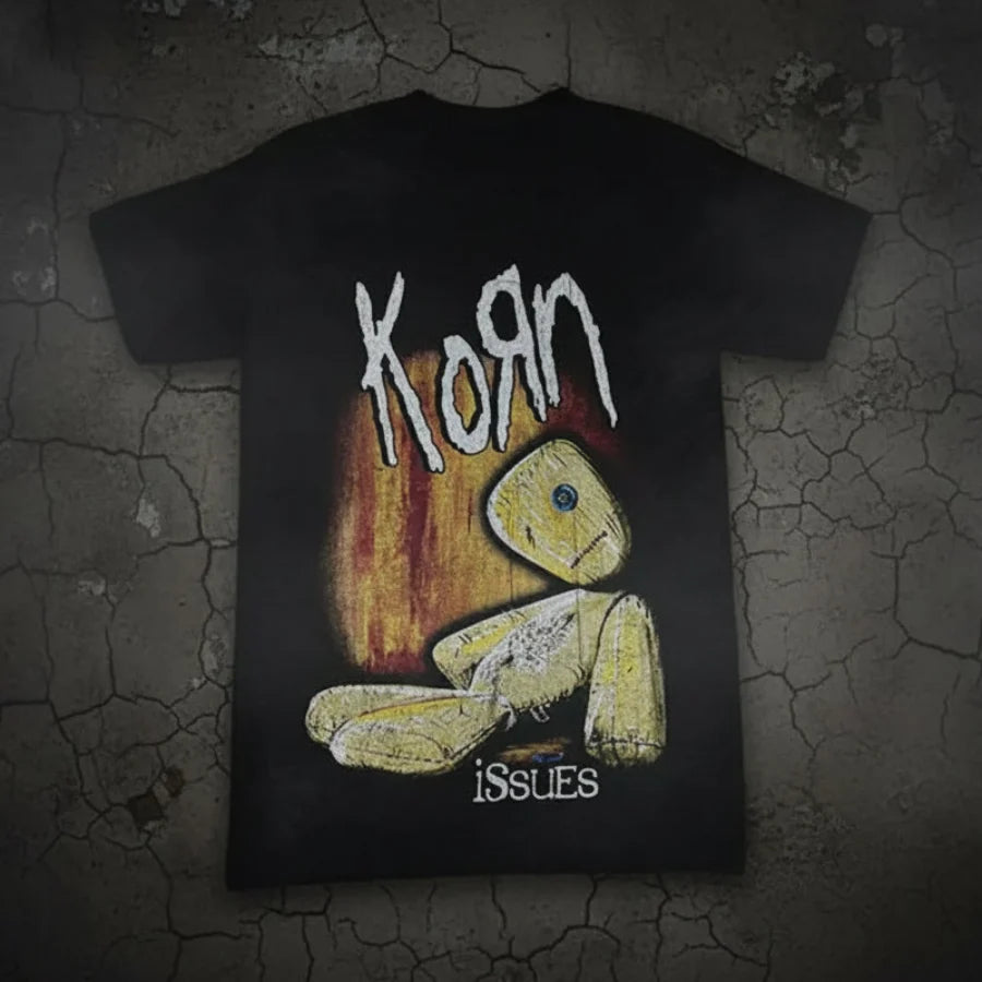 Korn 'Issues' Graphic T-Shirt – Unisex Nu-Metal Streetwear