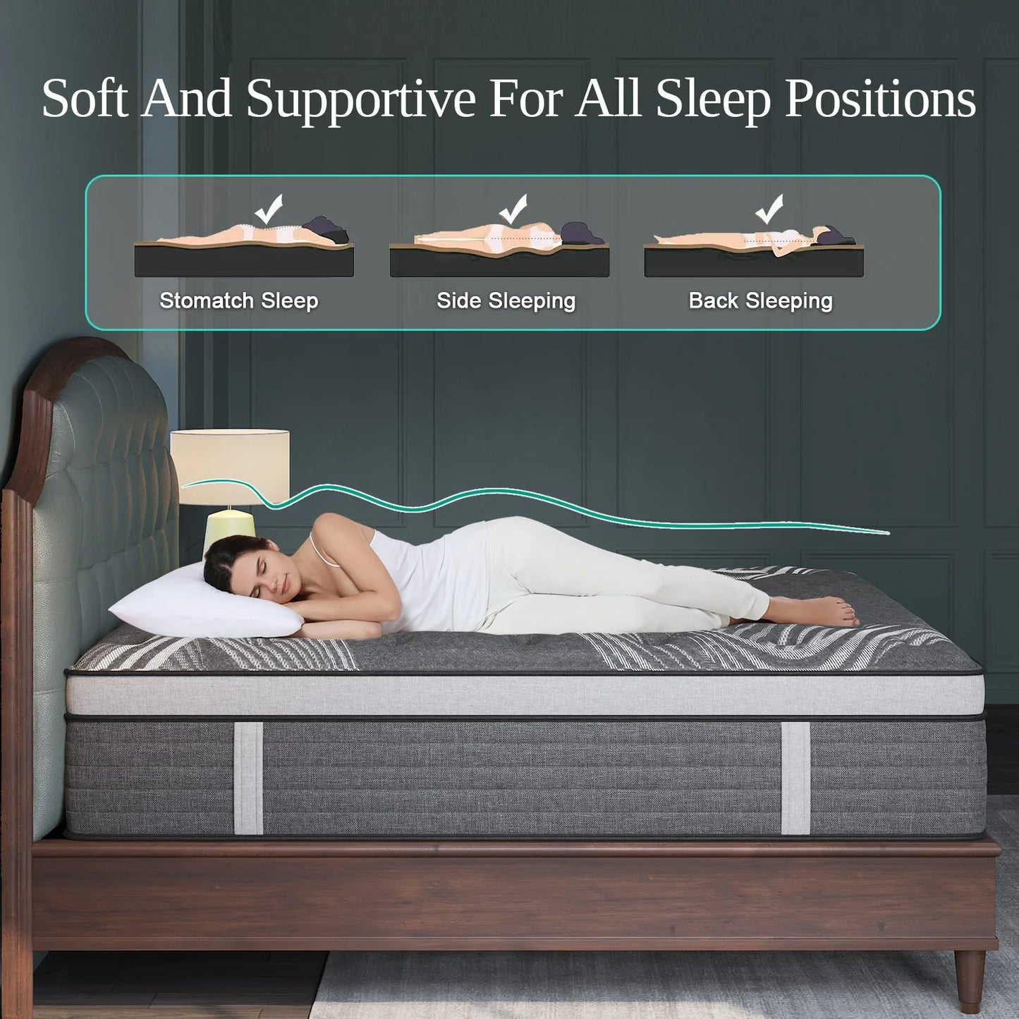 12" Gel Memory Foam Hybrid Pocket Spring Mattress