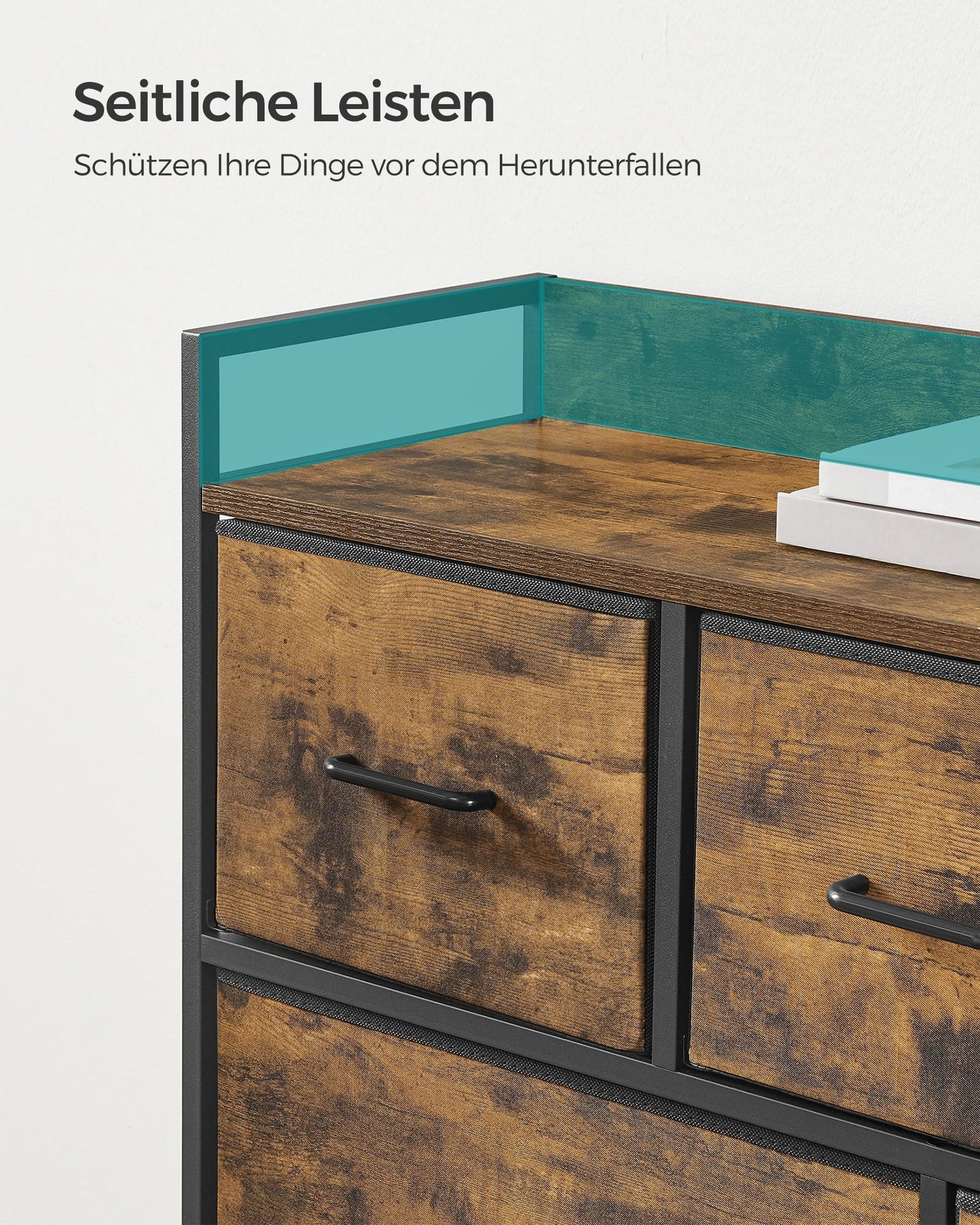 7 Drawers Industrial Style Metal Frame Dresser
