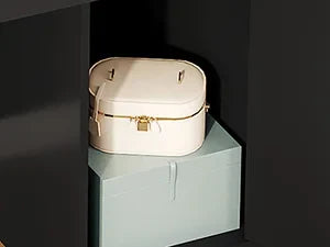 Hzuaneri Dressing Table with Mirror and 10 LED Lights, Vanity Unit with 3 Shelves & 4 Open Compartments, with Large Drawer