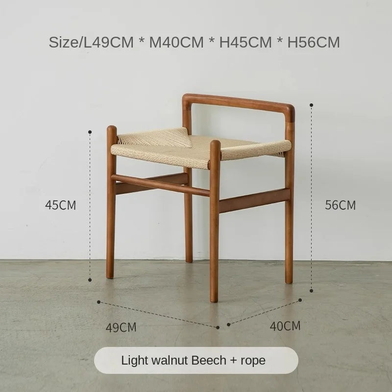 Simple Wood Vanity Stool