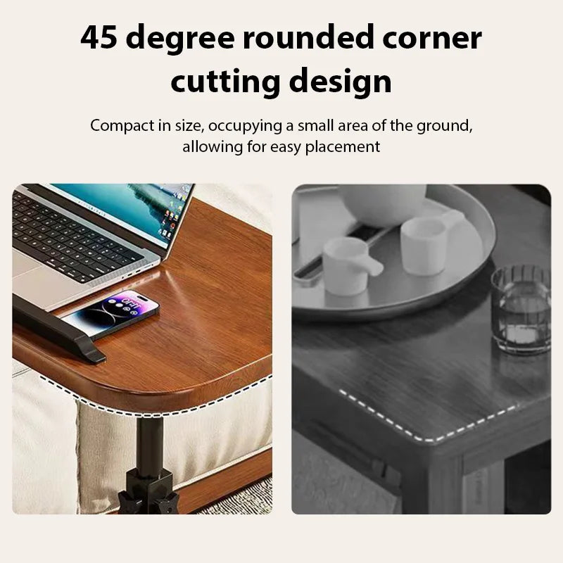 Adjustable Height Rotating Side Table