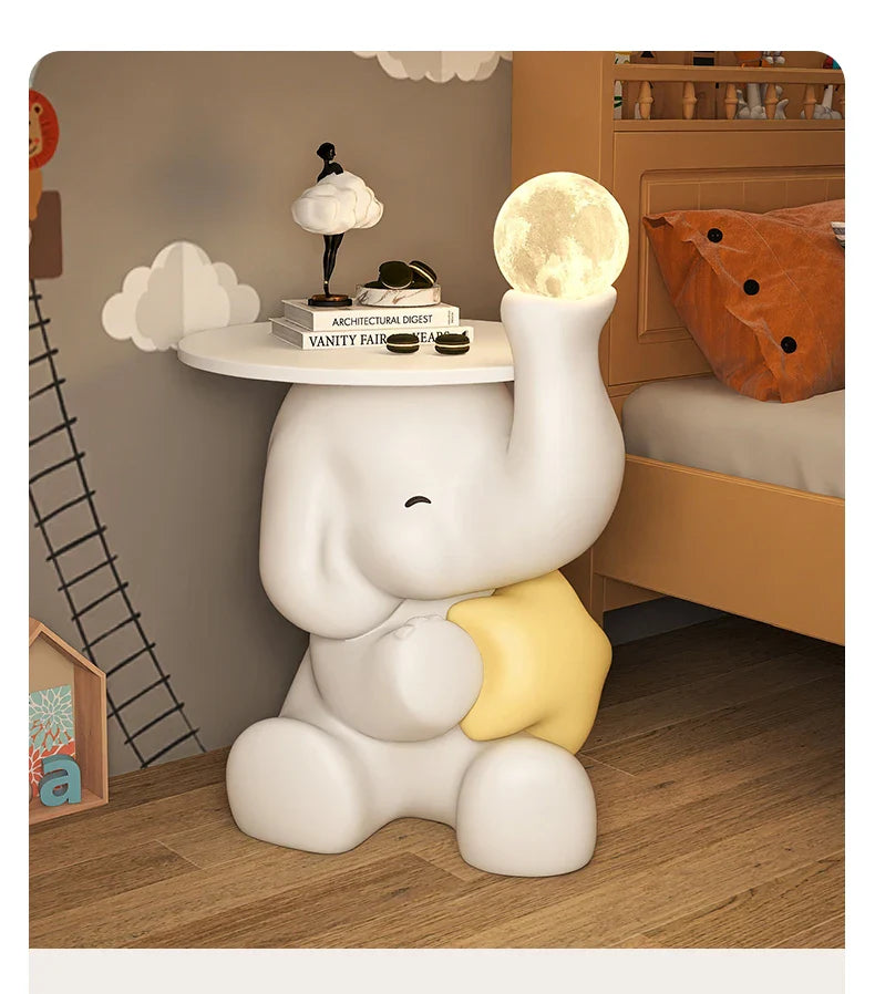 Elephant Statue Side Table