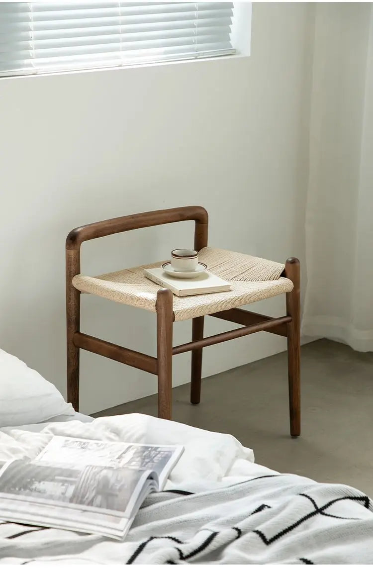 Simple Wood Vanity Stool