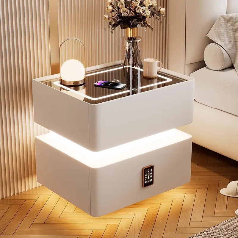 Smart Nightstand with Sensor Light