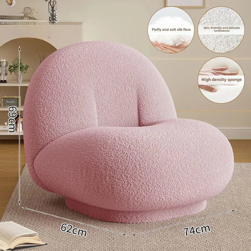 Lazy Lamb Fleece Fabric Chair