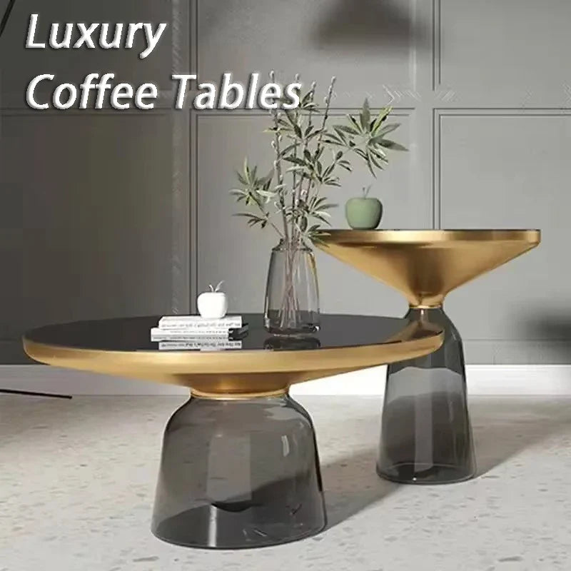 Transparent Glass Round Side Table