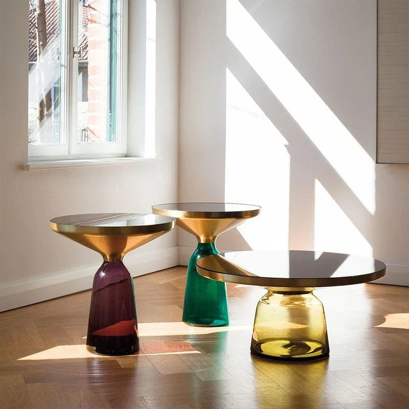 Transparent Glass Round Side Table