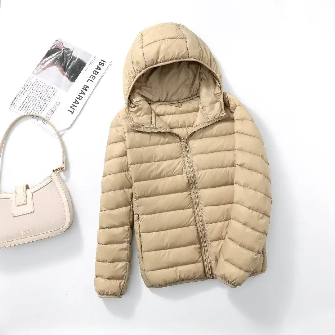 Women's Lightweight Packable Puffer Jacket | Hooded Down Coat