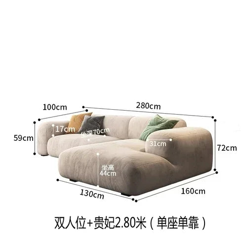 Modern Living Room Sofas Minimalist Sectional Puff Corner Sofa Comfortable Lounge Divano Soggiorno Di Lusso Luxury Furniture