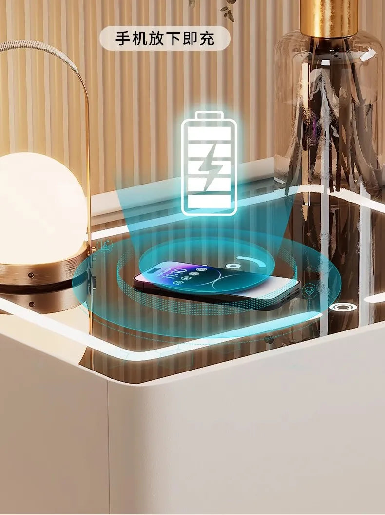 Smart Nightstand with Sensor Light