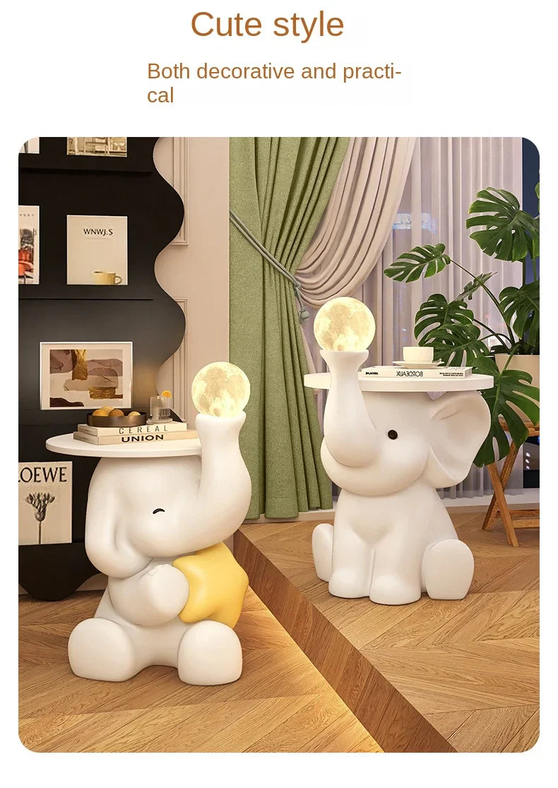 Elephant Statue Side Table