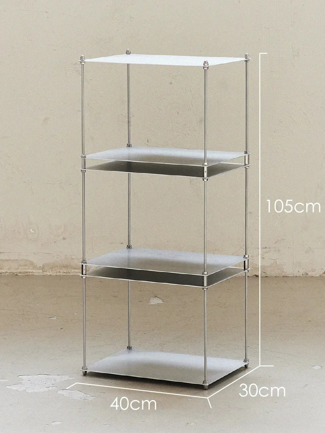 Stainless Steel Metal Bauhaus Modular Storage Rack Floor Stand Living Room Bedside Table Bookshelf Edge Coffee Movable Corner