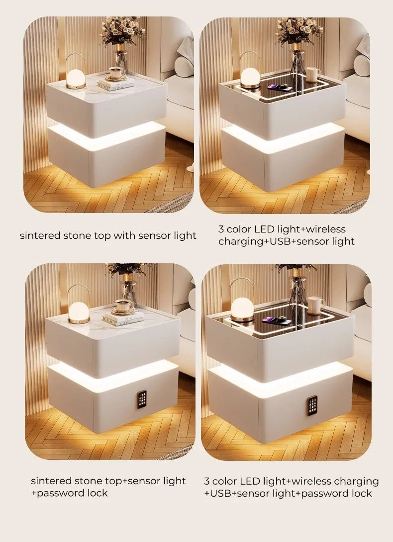Smart Nightstand with Sensor Light