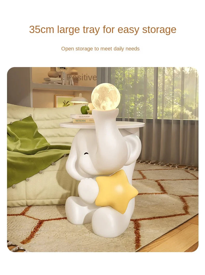 Elephant Statue Side Table