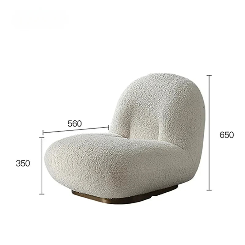 Lazy Lamb Fleece Fabric Chair