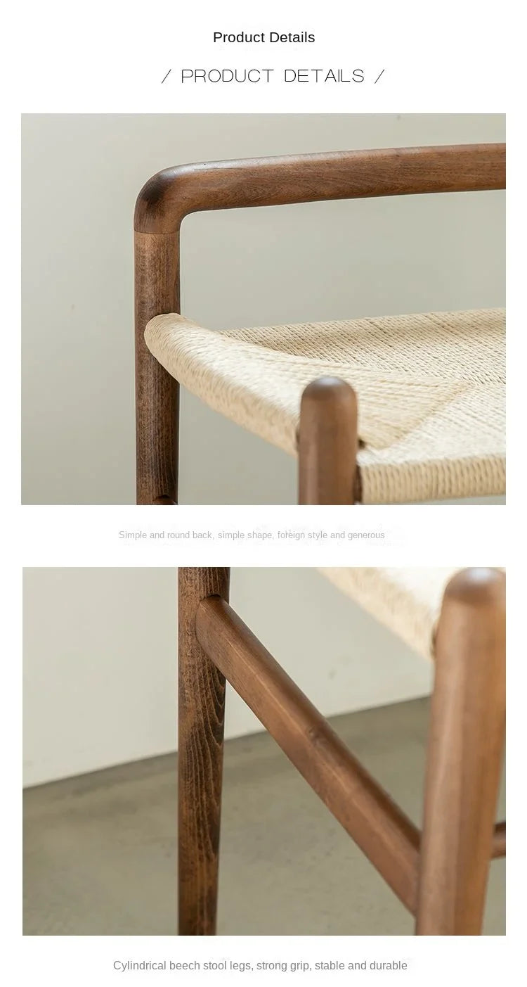 Simple Wood Vanity Stool