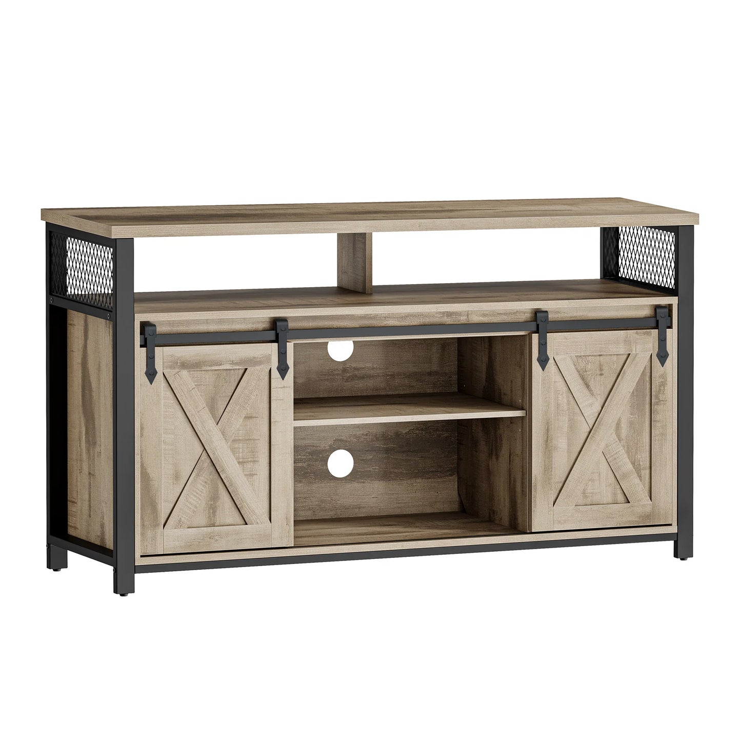 TV Cabinet with Sliding Barn Doors