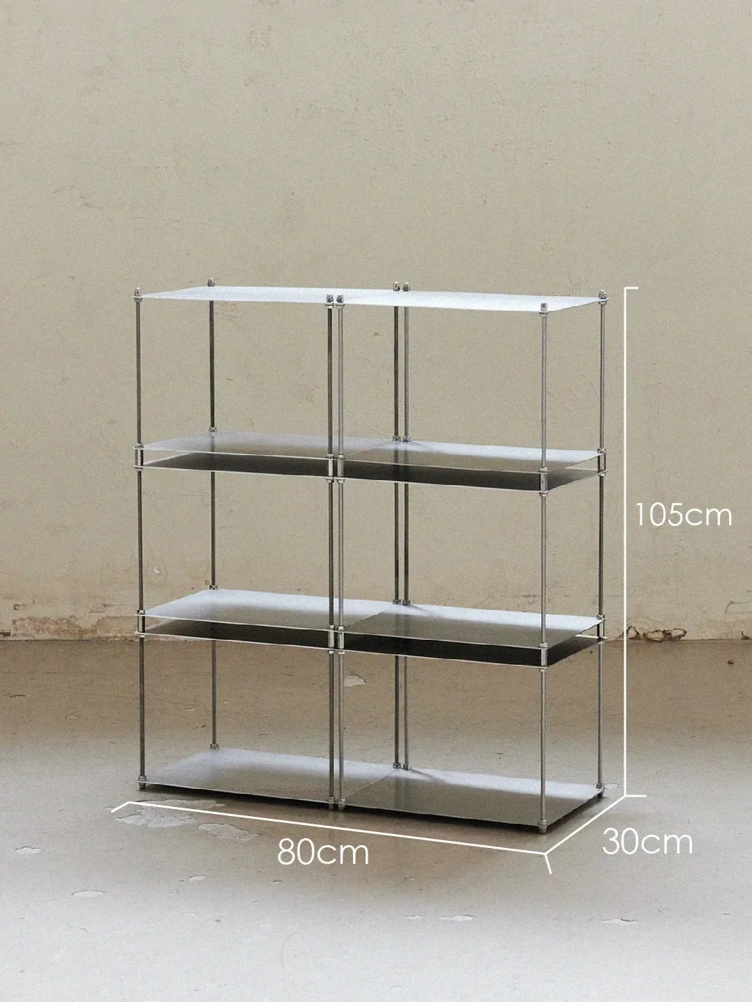Stainless Steel Metal Bauhaus Modular Storage Rack Floor Stand Living Room Bedside Table Bookshelf Edge Coffee Movable Corner
