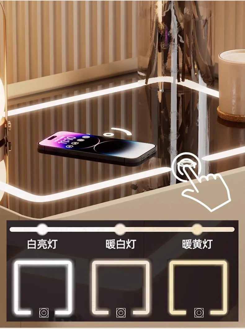 Smart Nightstand with Sensor Light