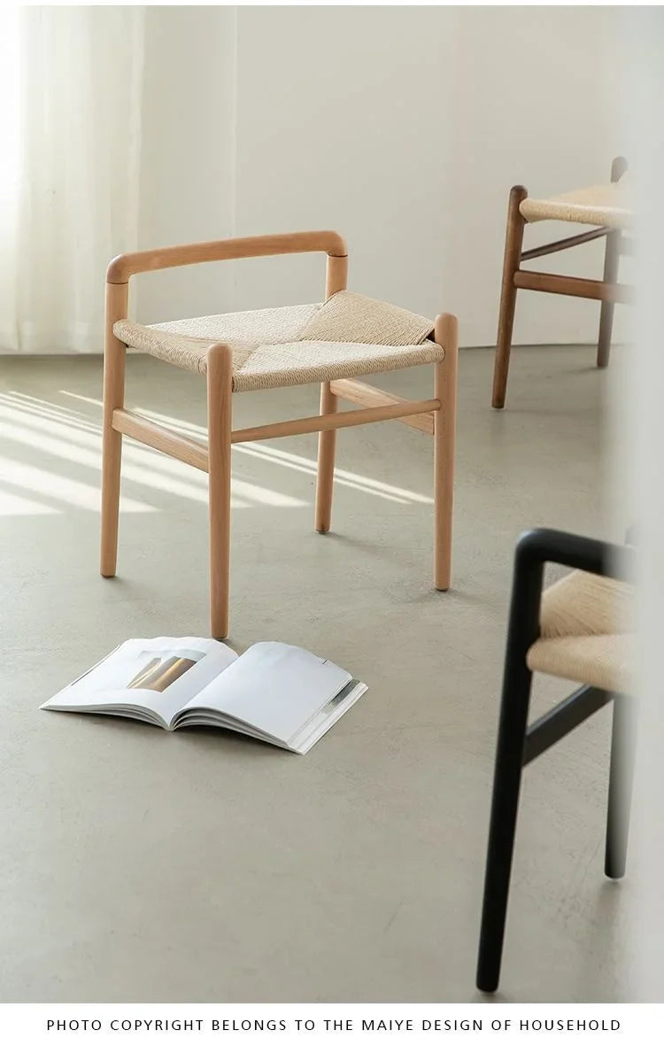 Simple Wood Vanity Stool