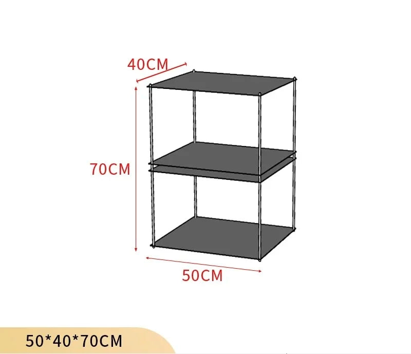 Stainless Steel Metal Bauhaus Modular Storage Rack Floor Stand Living Room Bedside Table Bookshelf Edge Coffee Movable Corner
