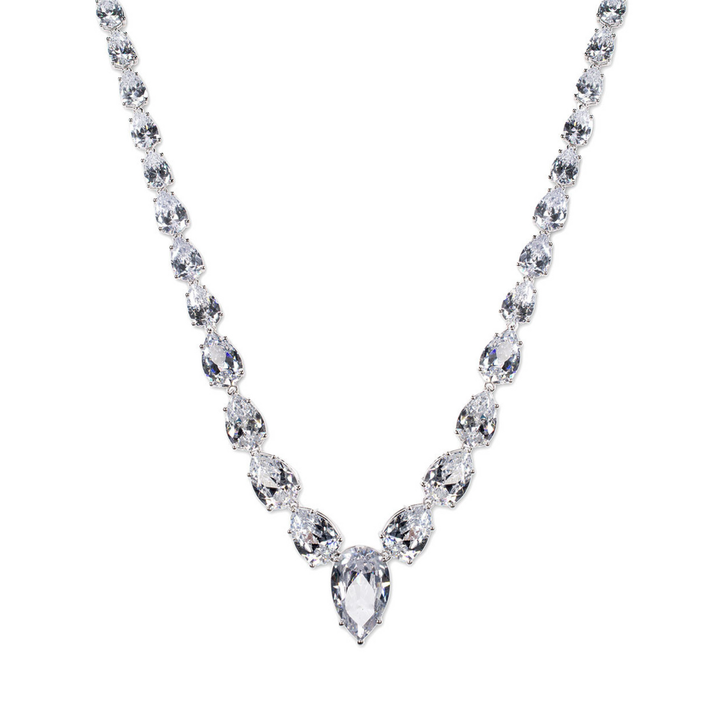 Pear CZ Necklace