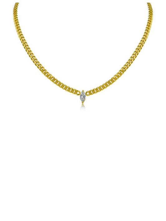 Marquise CZ Chain Necklace