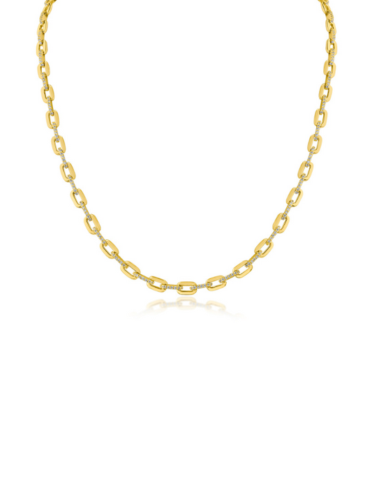 Delicate Link CZ Necklace