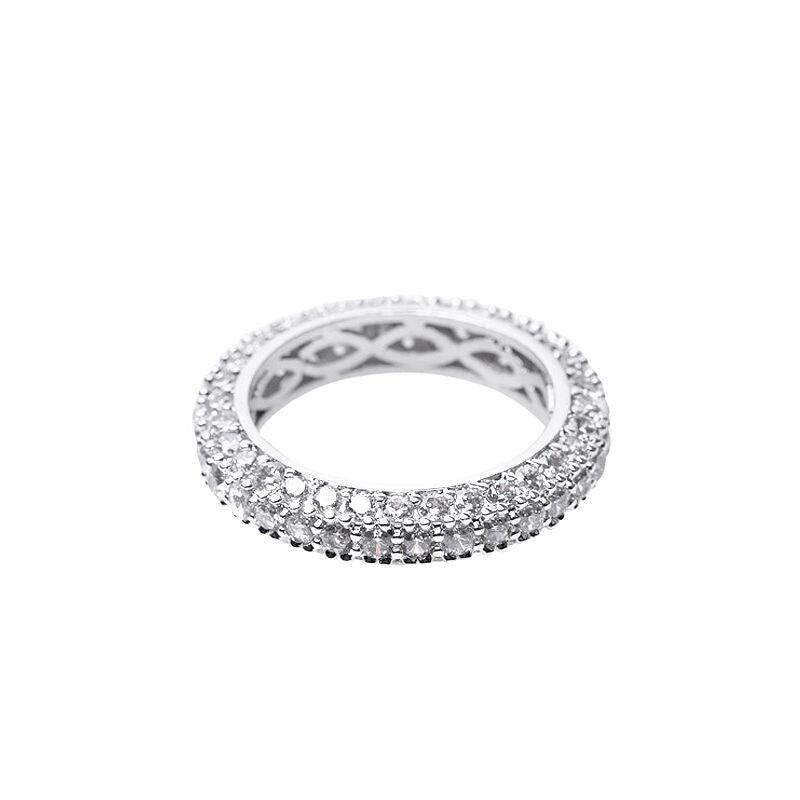 Round Pave Domed Band