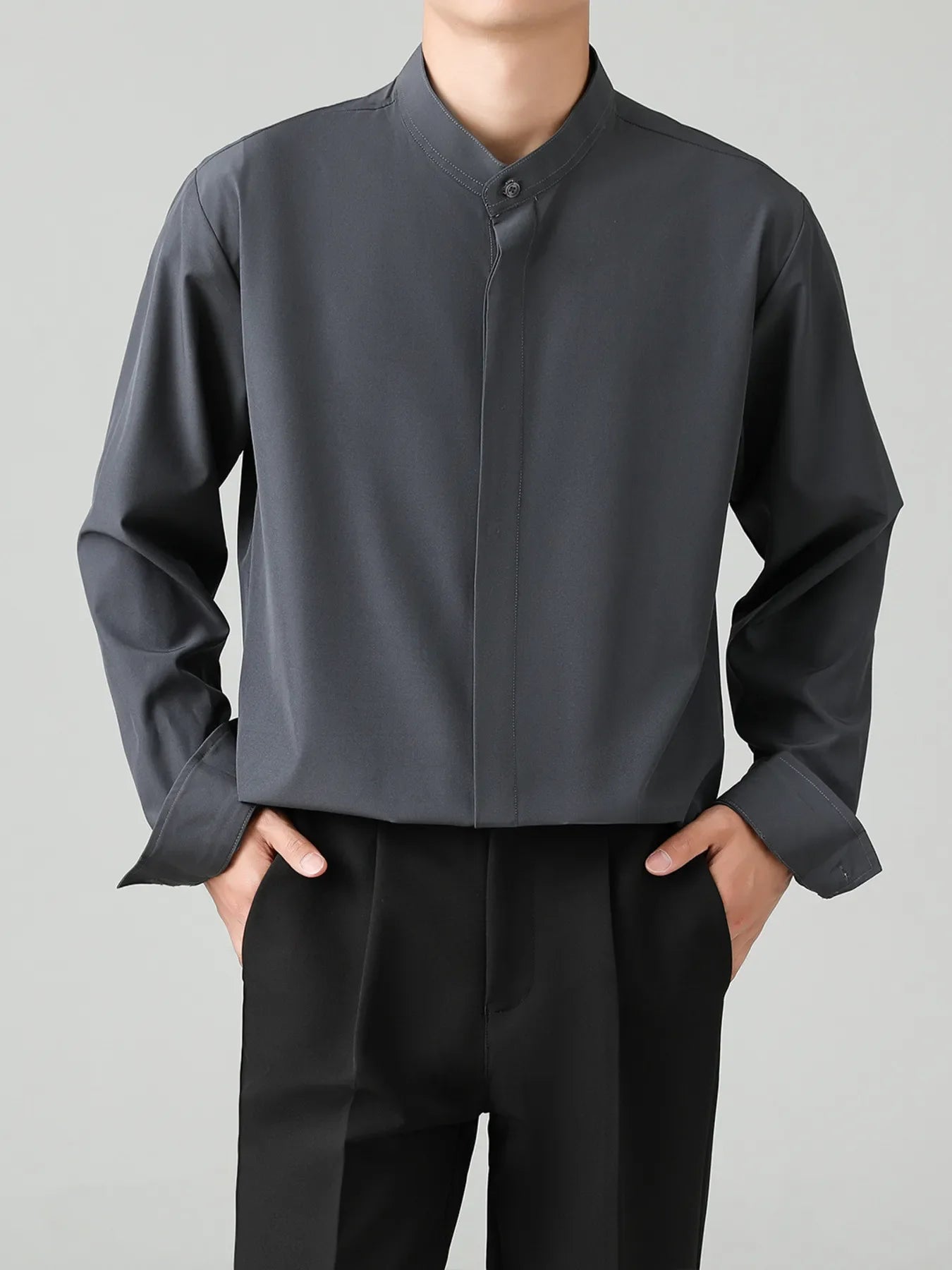 Men's Full Size Button Down Long Sleeve Shirt Plus Size