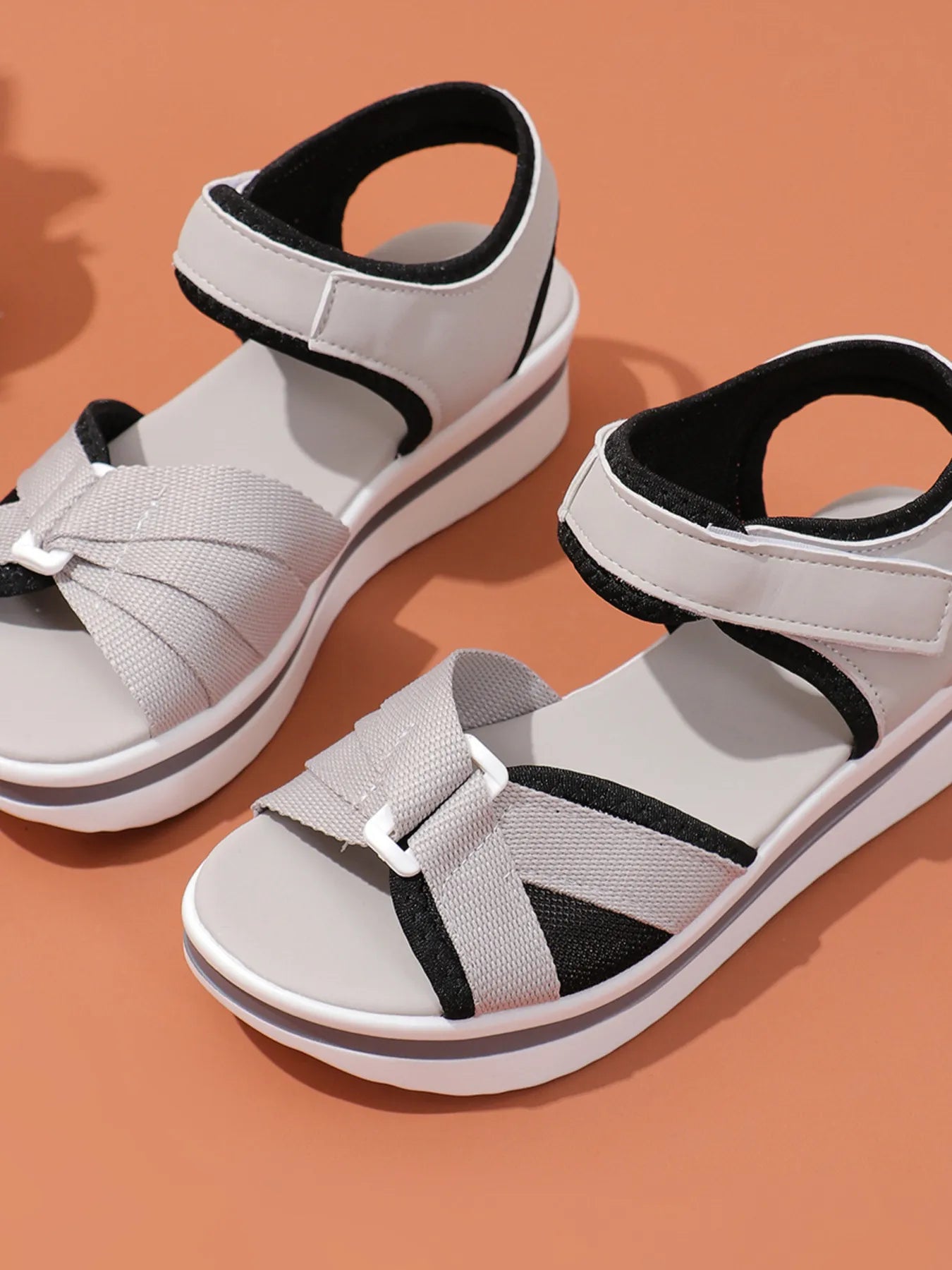 Platform Wedge Sandals with Ankle Strap