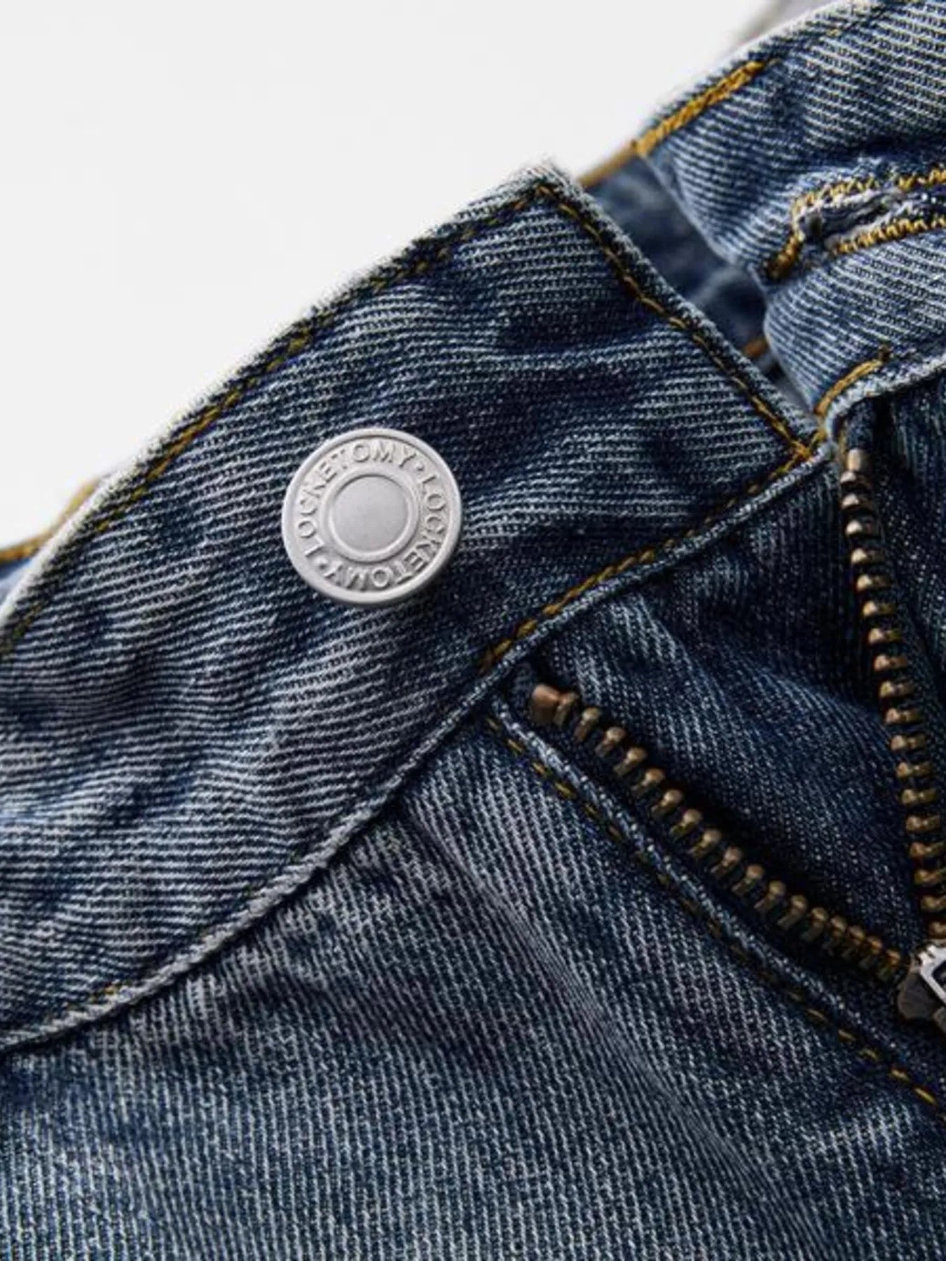 Men's Full Size Wash Wide Leg Jeans Plus Size