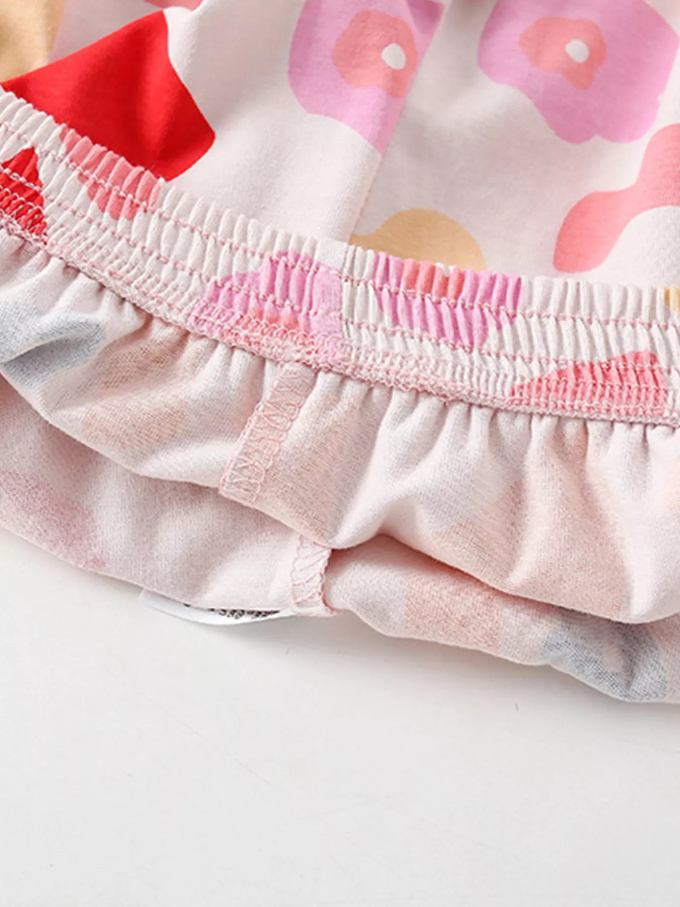 Children's Printed Round Neck Top and Shorts Set