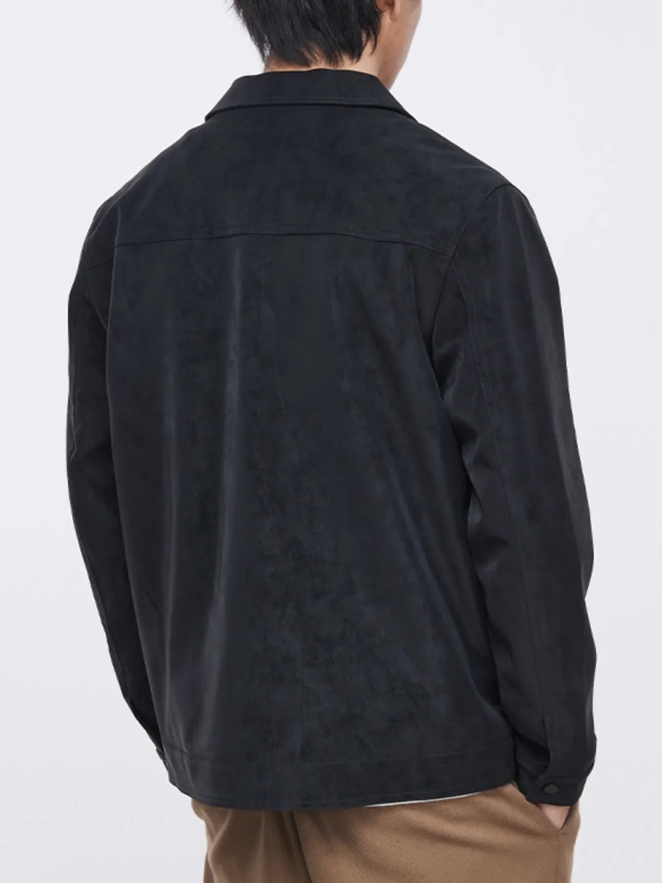 Men's Plus Size Button Up Long Sleeve Jacket
