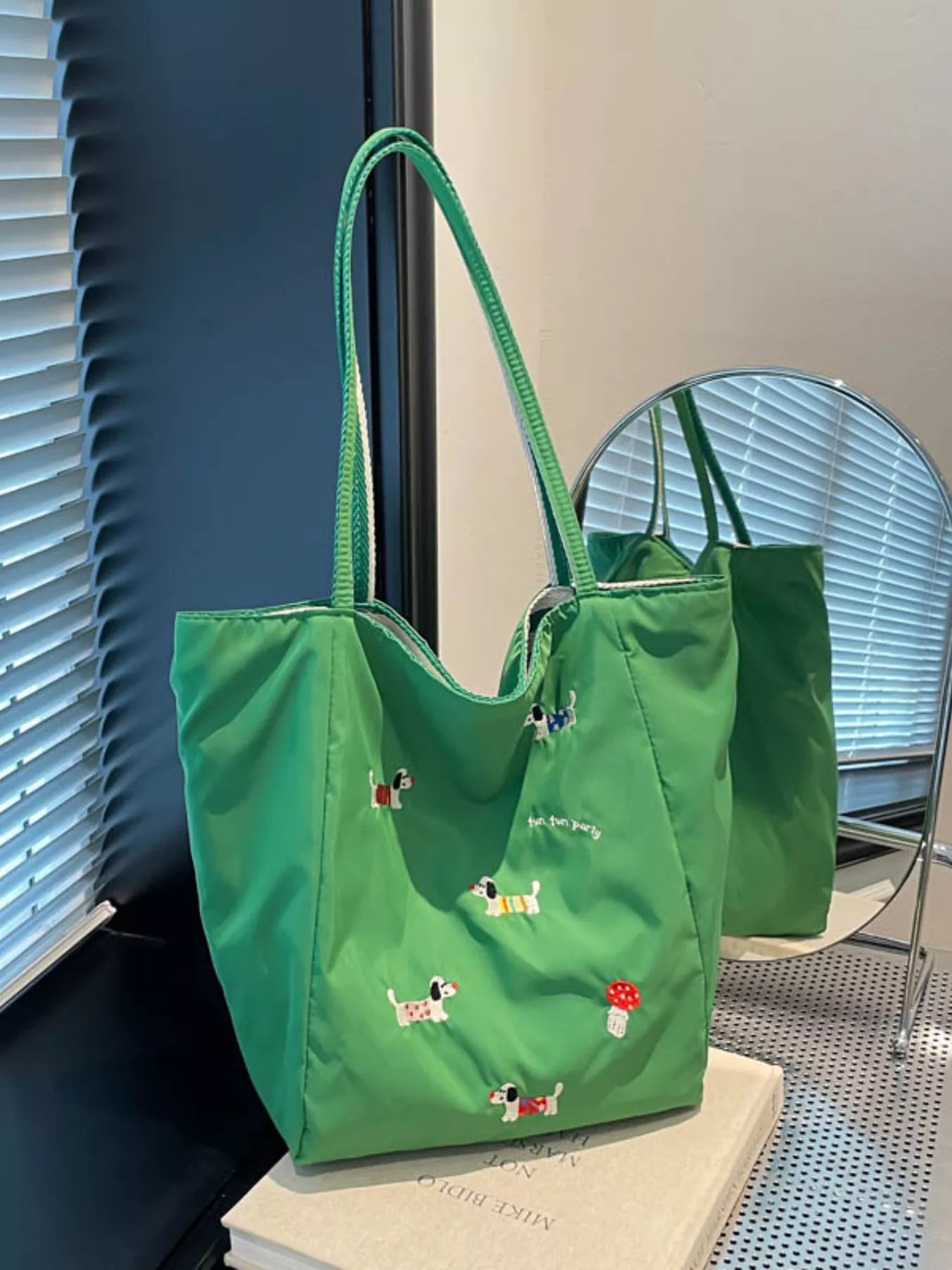 Embroidered Dachshund Shoulder Bag
